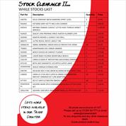 Stock Clearance II August 2017