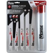Morse 17pce General Purpose Assorted Reciprocating Saw Blade Kit