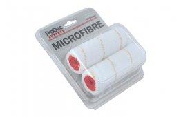 (pack Of 2) 100mm Fat Core Short Pile Microfibre Mini Roller Sleeves
