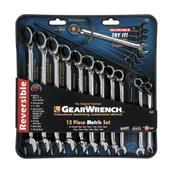 Gearwrench 12pce Reversible Ratcheting 8-19mm Combination Spanner Set (eht9620)