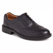 City Knights Ss500cm Size8 s1p/src Black Executive Brogue Safety Shoes