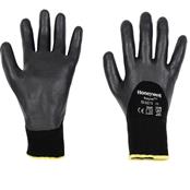 Polytril Air 3/4 Size 8 Black Foam Nitrile Gloves