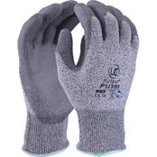 (pack Of 10prs) Kutlass Pu300 Size10 Grey Pu Palm Coated TDM Cut B Gloves