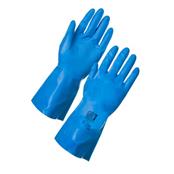 ST N15 Size 8  Medium Blue 33cm Nitrile Flock Lined Gloves