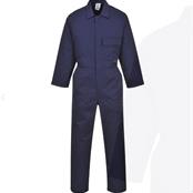 2802 Large Reg Navy Blue Stud Front Standard Coverall