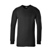PW B123 Medium Black Thermal Long Sleeve T-Shirt