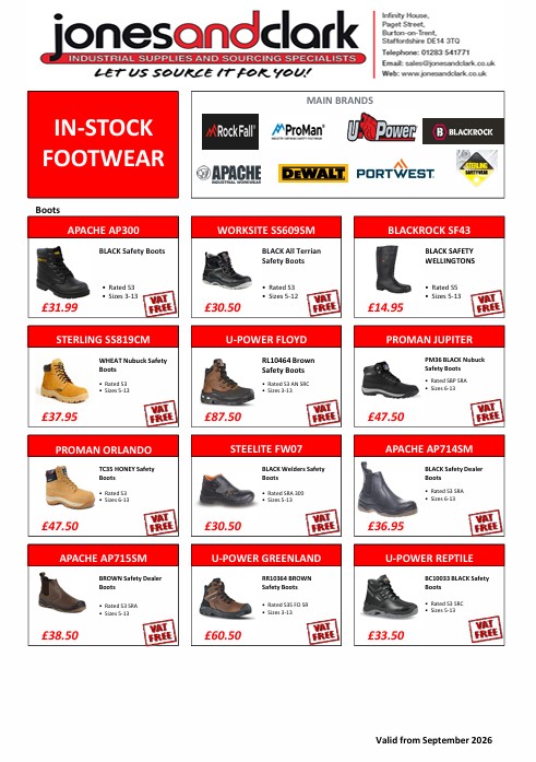 J&C Safety Footwear Range 2026