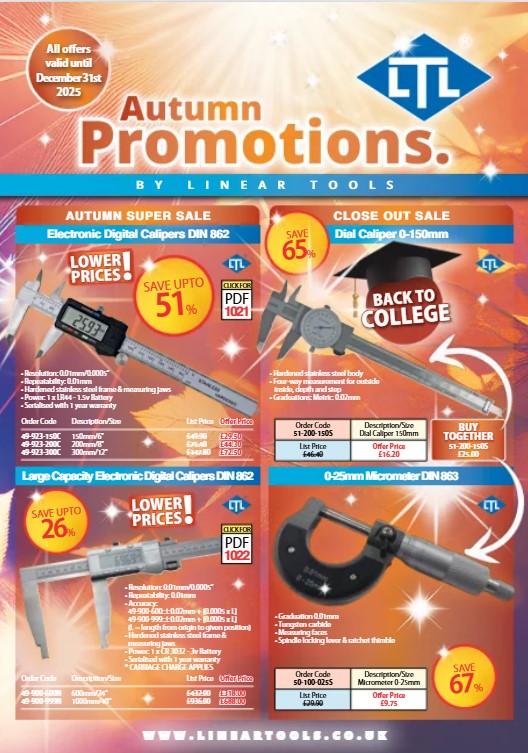Linear Tools Promotion Autumn 2025 *Valid Until 31st December 2025*