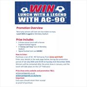 CRC Industries AC-90 Lunch With A Legend promotion – entries close 31 December 2026