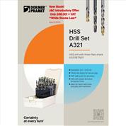 DORMER A321 21PCE HSS POWER TOOL DRILL SET *WHILE STOCKS LAST*