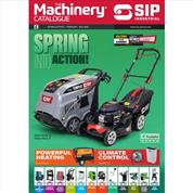 SIP Industrial Spring 2026 machinery catalogue featuring compressors, heaters, welding equipment and workshop machinery available from Jones and Clark Burton-on-Trent