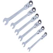 b/s4312 6pce 8-17mm Flexible Head Ratchet Spanner Set