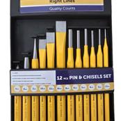 RLCP12 12pce 1.5-8mm Pin Punch ,centre Punch and Chisel Set