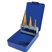 b/s20504 3pce 4-32mm HSS Tin Coated Step Drill Set