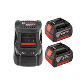 Bosch 18volt Battery Starter Set 2x5.0ah Li-Ion Batteries and Charger