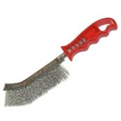 Osborn Steel Spid Wire Scratch Brush With Red Plastic Handle