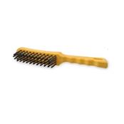 Osborn 4row Stainless Steel Wire Brush With Yellow Plastic Handle
