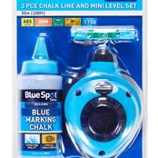 b/s34631 30m Chalk Line With Blue Chalk and Mini Level Set