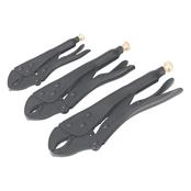 b/s06520 3pce Straight Jaw Locking Plier Set