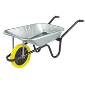 85litre Galvanised Heavy Duty Builders Wheelbarrow c/w Puncture Proof Tyre