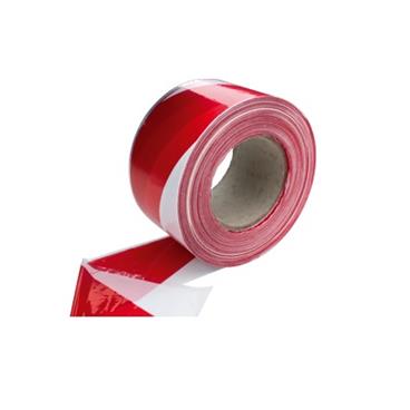 75mmx500m red/white Barrier Tape - Jones and Clark