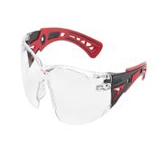 Bolle Rush+ red/black Temples Platinum Clear PC Lens Safety Spectacles