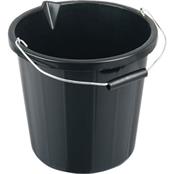 Faithfull 14litre Black Plastic Builders Bucket