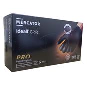 (pack Of 50) Ideall Grip Large Black PF Diamond Nitrile Disposable Gloves