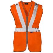 J&C ORANGE HI-VIS GO/RT LONG TRACKER WAISTCOAT