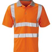 HI VIS ORANGE GO/RT SHORT SLEEVE POLO SHIRT