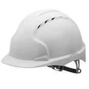 JSP WHITE MID PEAK VENTILATED SAFETY HELMET