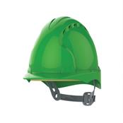 JSP Evo3 Green Mid Peak Vented Slip Ratchet Safety Helmets