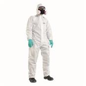 CLICK TYPE 5/6 WHITE DISPOSABLE HOODED COVERALL