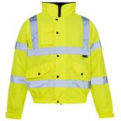 YELLOW HI VIS STORM BOMBER JACKET