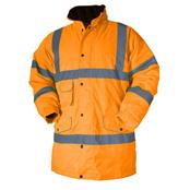 J&C ORANGE HI VIS CLASS 3 CONTRACTORS COAT