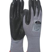 (pack Of 12prs) Polyco Polyflex Grip Size9 Nitrile Foam Dotted Palm