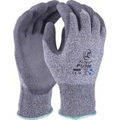 (pack Of 10prs) Kutlass Pu300 Size11 Grey Pu Palm Coated Cut Level 3 Gloves