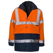 ST Xlarge Hi Vis orange/blue Two Tone Deluxe Parka Jacket