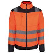 Regatta Pro Tra483 Medium orange/navy Hi Vis Two Tone Thermal Baffle Jacket