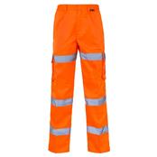 RT46 Small Reg Hi Vis Orange Rail Combat Trousers