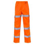 RT46 Xlarge Reg Hi Vis Orange Rail Combat Trousers