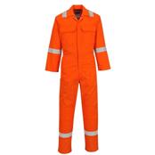 Bizweld Medium Reg Orange Flame Resistant Coverall With Hi Vis Stripes