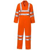 RT42 Large Reg Orange Hi Vis Ris Poly Cotton Coverall