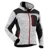 BLAKLADER 4931 GREY MELANGE/BLACK WOMENS KNITTED HOODED JACKET