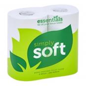 (pack Of 36) Essentials STR320 320sheet 2ply White Embossed Toilet Rolls