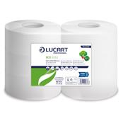 (pack Of 6) Lucart Eco333j 300mx80mm Core White 2ply Recycled Jumbo Toilet Rolls
