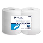 (pack Of 6) Lucart Strong400j 2ply  White Pure Pulp Jumbo Toilet Rolls