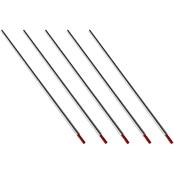 (pack Of 10) Parweld 3.2mmx150mm Red Tip Thoriated Tungsten Electrodes