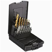 Volkel 14pce HSS Hand Tap and Drill Set M3-M12 Taps c/w Tapping Drills