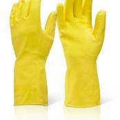 Pol827 Size 10 Xlarge Yellow Supergrip Rubber Gloves **while Stocks Last**